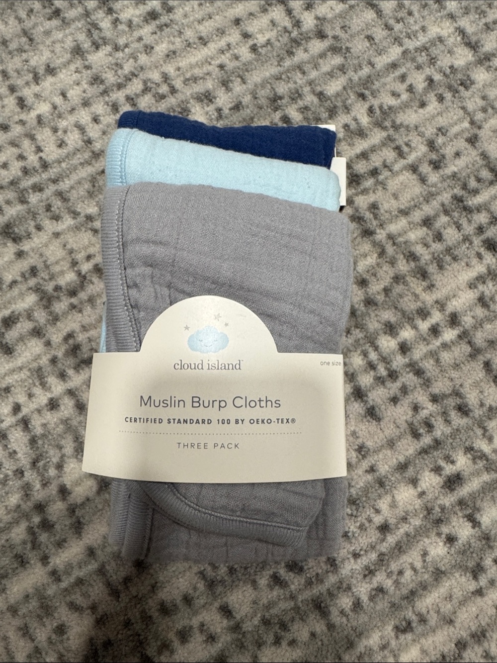 cloud island Men’s Three-Pack Undergarments - Navy, Light Blue, Gray